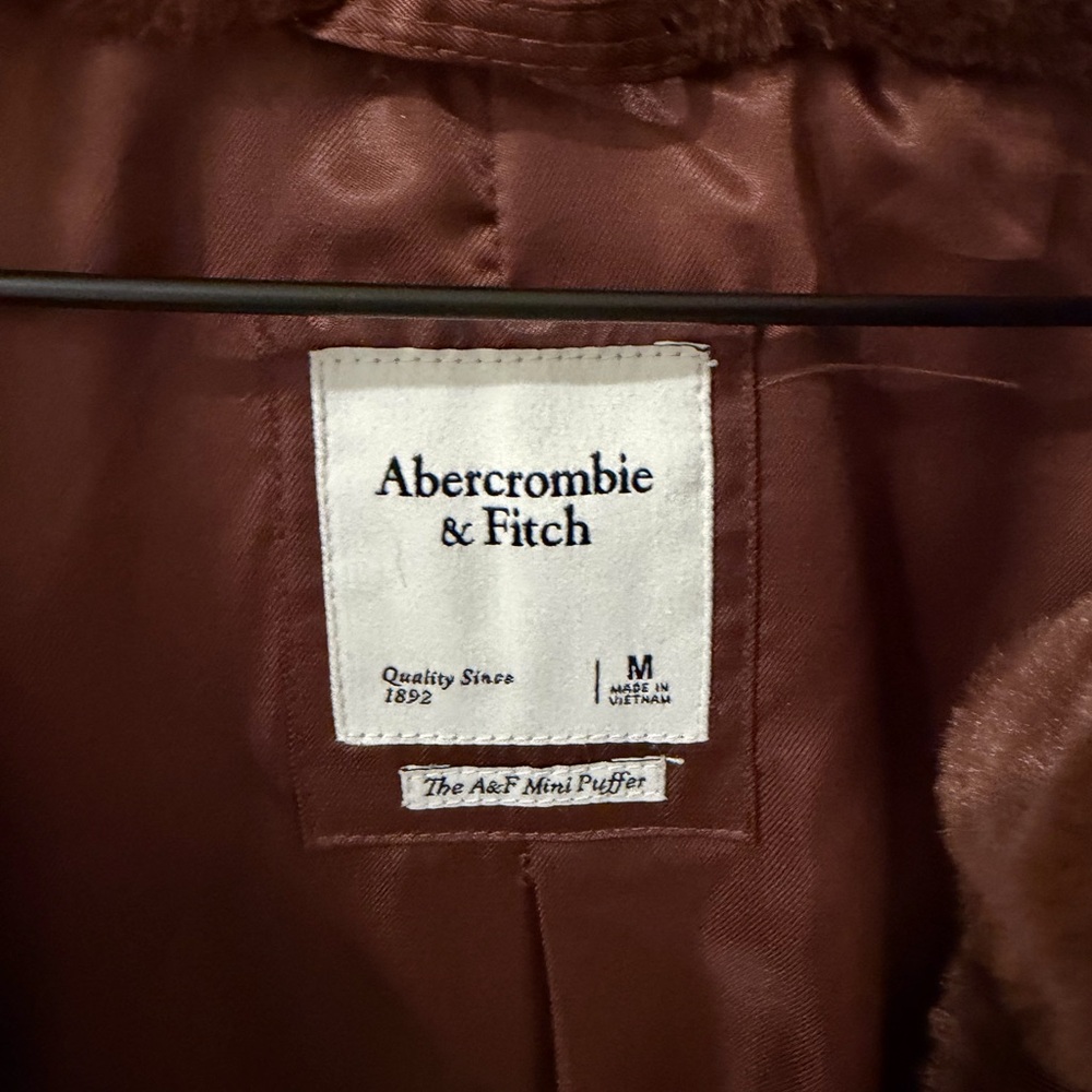 Abercrombie & Fitch Women's Chocolate Brown Teddy Jacket - Picture 3 of 4